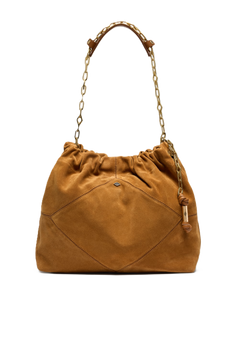 Bag M Suede June Tote - Cognac