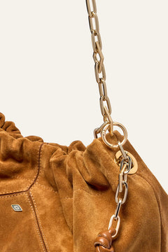 Bag M Suede June Tote - Cognac