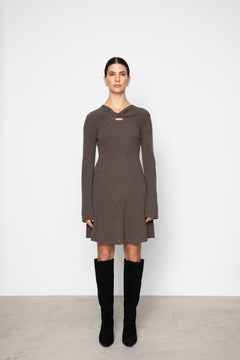 Myla Dress - Dark Taupe Melange