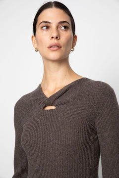 Myla Dress - Dark Taupe Melange