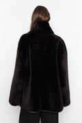 Melli Shearling Jacket - Dark Brown Suede