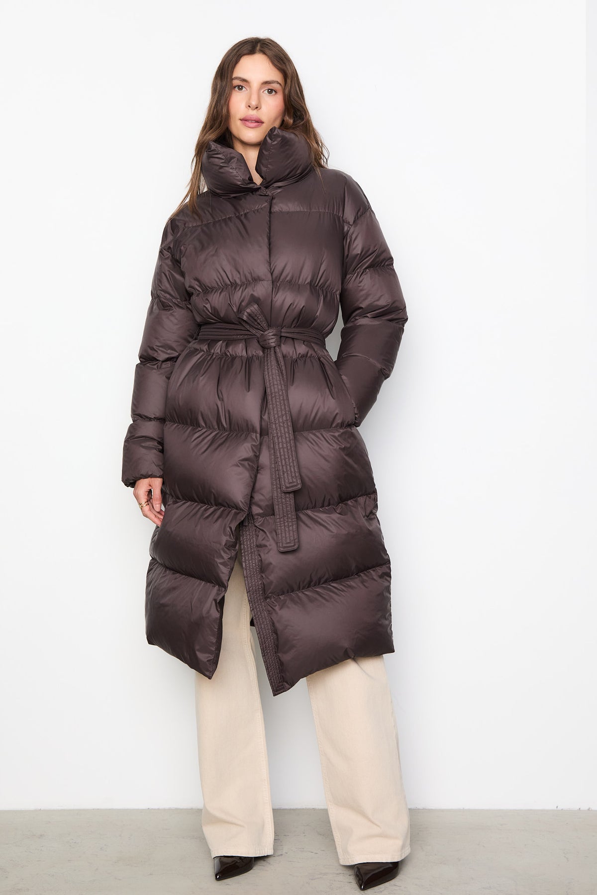 Dakota Down Coat - Dark Brown