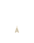 Stone Letter Charm - Gold