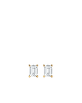 Emerald Stud Earrings - Gold