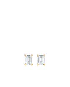 Emerald Stud Earrings - Gold
