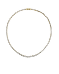 Dropped Tennis Necklace - Gold
