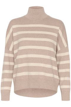 TenleyIW Turtleneck Pullover - Sandy Grey Melange/Haze