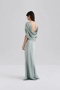 Louise Draped Back Maxi Dress - Sage