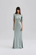 Louise Draped Back Maxi Dress - Sage