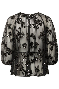 VivanPW BL - Black Sequins On Mesh