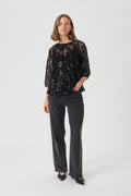 VivanPW BL - Black Sequins On Mesh