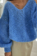 Milana LS Mohair Knit - Sky Blue