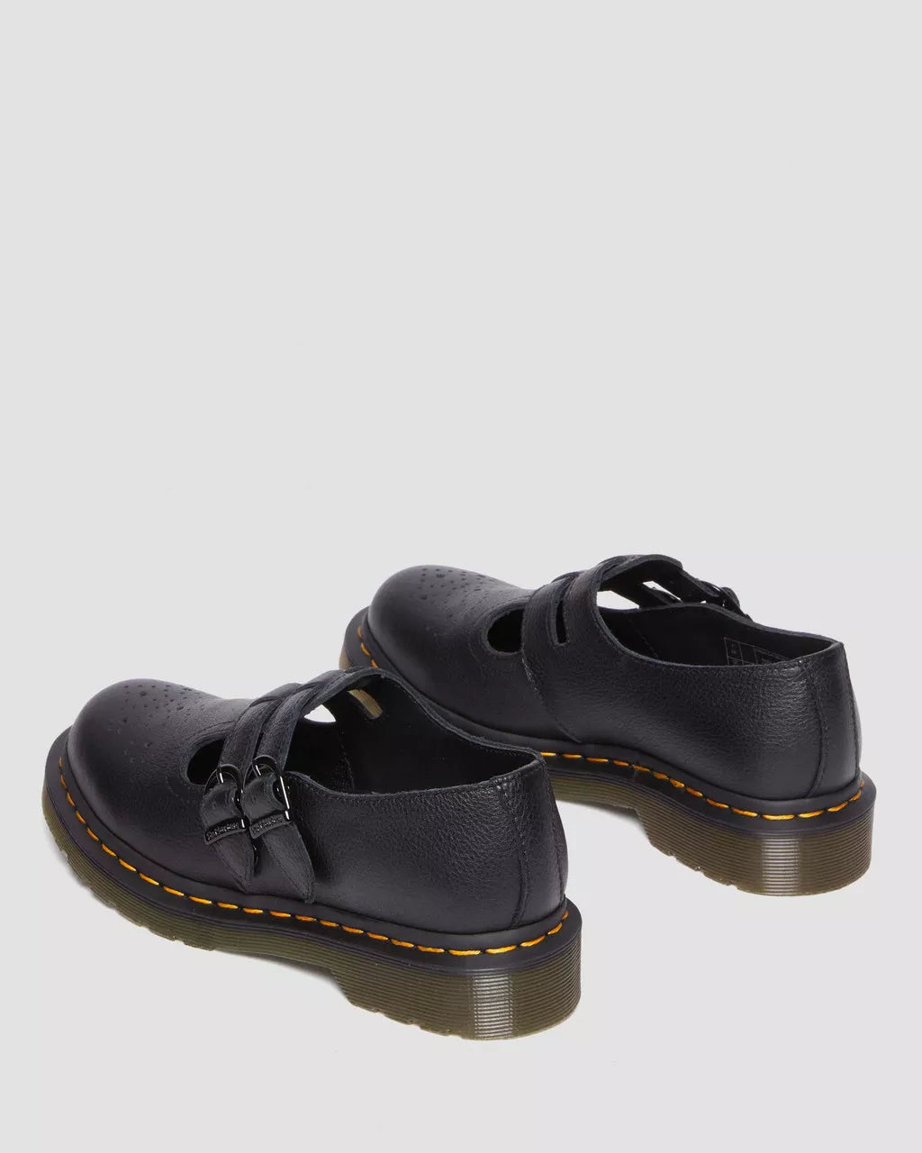 8065 Virginia Leather Mary Jane Shoes - Black Virginia