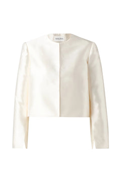 Ruthie Cropped Long Sleeve Blouse - Ivory
