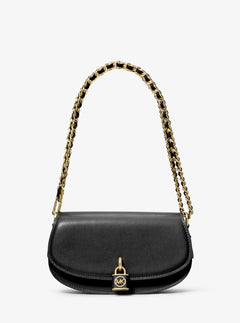 Mila Small Chain Sling Messenger Bag - Black