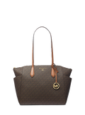 Marilyn Medium Logo Tote Bag - Brown/Acorn