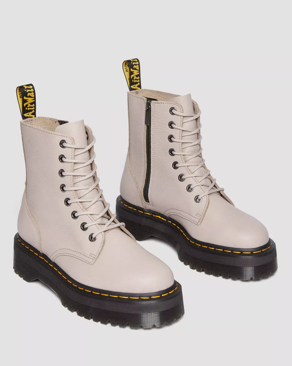 Jadon III Pisa Leather Platform Boots Vintage Taupe VILLOID