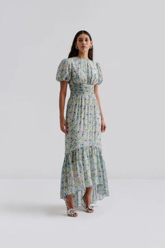 Beatrice Short Sleeve Maxi Dress - Ditsy