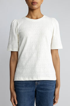 Elmira Puff Tee - Egret