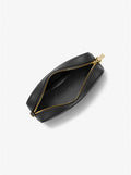 Jet Set Medium Pebbled Leather Crossbody Bag - Black/Gold