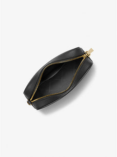 Jet Set Medium Pebbled Leather Crossbody Bag - Black/Gold