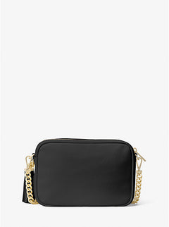 Jet Set Medium Pebbled Leather Crossbody Bag - Black/Gold