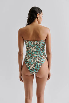 Erioa Cut Out Swimsuit - Ocean Corals