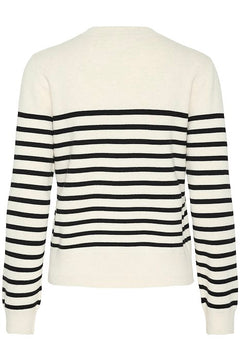 WallisIW O-Neck Pullover - Black Stripe
