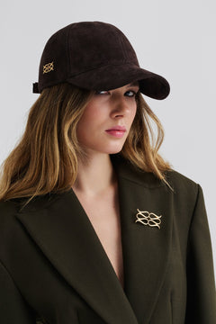 Hermine Suede Cap - Chocolate