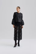 Alice Sheer Lace Midi Skirt - Black