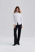 Calisa Fitted Poplin Shirt - White