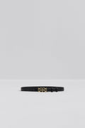 Monogram Leather Belt - Black