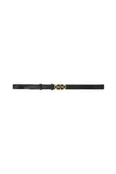 Monogram Leather Belt - Black