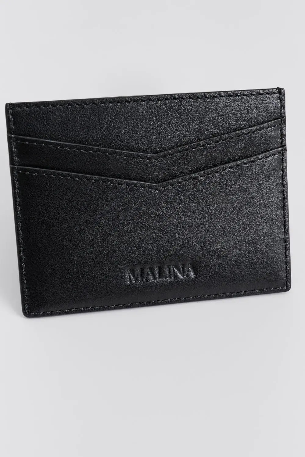Monogram Leather Card Holder - Black