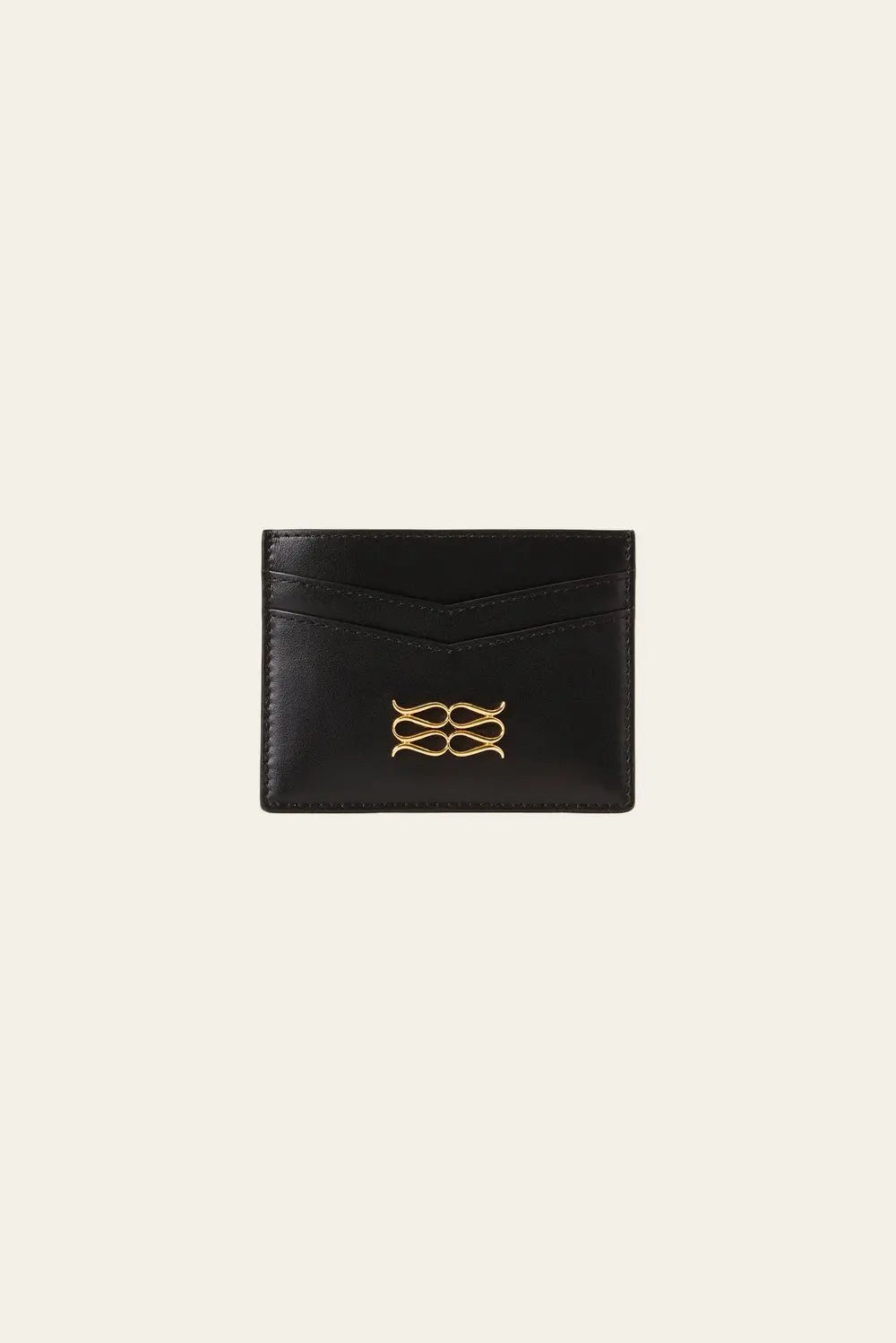 Monogram Leather Card Holder - Black