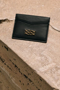 Monogram Leather Card Holder - Black