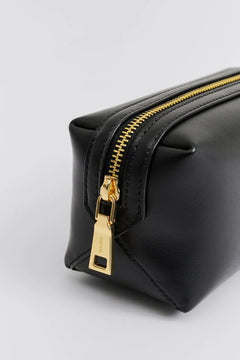 Monogram Leather Toiletry Bag - Black