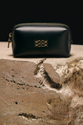 Monogram Leather Toiletry Bag - Black