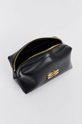 Monogram Leather Toiletry Bag - Black