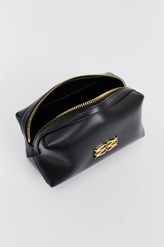 Monogram Leather Toiletry Bag - Black