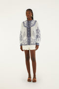 Long Sleeve Blouse - Coast Scarf Off-White
