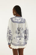 Long Sleeve Blouse - Coast Scarf Off-White