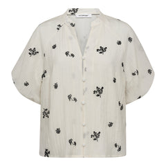 Colleencc SS V-Shirt - Off White
