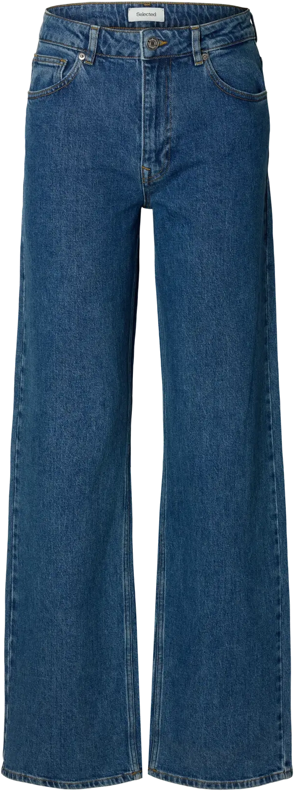 Wide Bea-Kori Hw Jeans - Medium Blue Denim