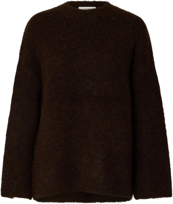 Gabriella Ls Knit New O-Neck - Delicioso Melange