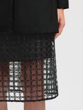 Laren Hw Midi Sequins Skirt B - Black