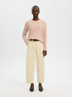 Lulu Ls Knit O-Neck - Pale Dogwood Melange