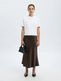 Lena Hw Midi Skirt - Delicioso