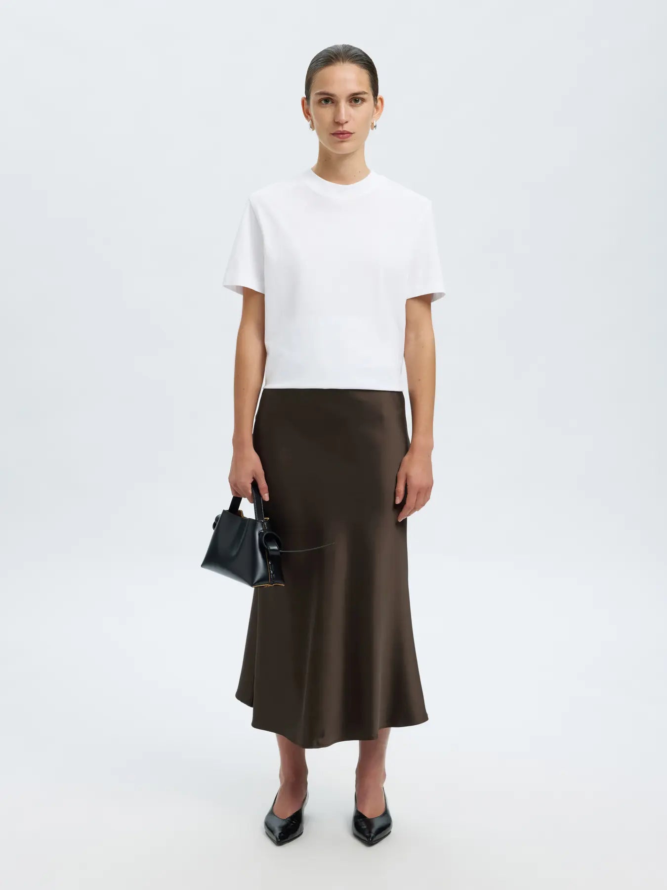 Lena Hw Midi Skirt - Delicioso