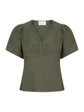 Irina Poplin Blouse - Army